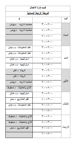 4ادارة مسائي